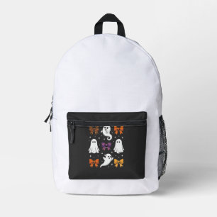 Sac À Dos Imprimé Fantôme Mignon avec Ruban Design Halloween_1