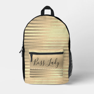 Sac À Dos Imprimé Femme Boss Gold Sleek