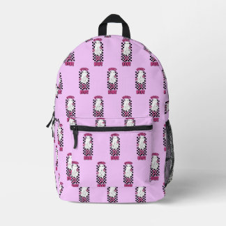 Sac À Dos Imprimé Femme "Éffrayant Babe" Fantôme d'Halloween - Rose