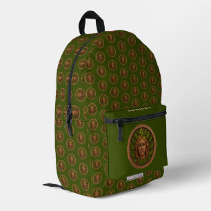 Sac À Dos Imprimé Femme verte - Bois