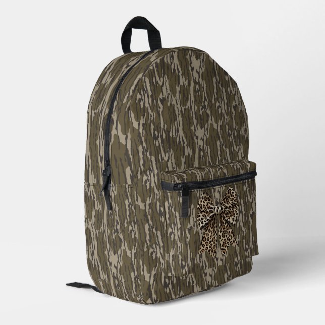 Sac À Dos Imprimé Femmes de chasse au ruban Camo Leopard Bow Bottoml (Coin arrière gauche)