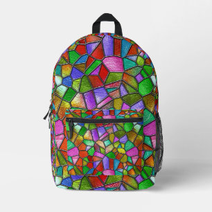 Sac À Dos Imprimé Fenêtre de verre coloré abstrait