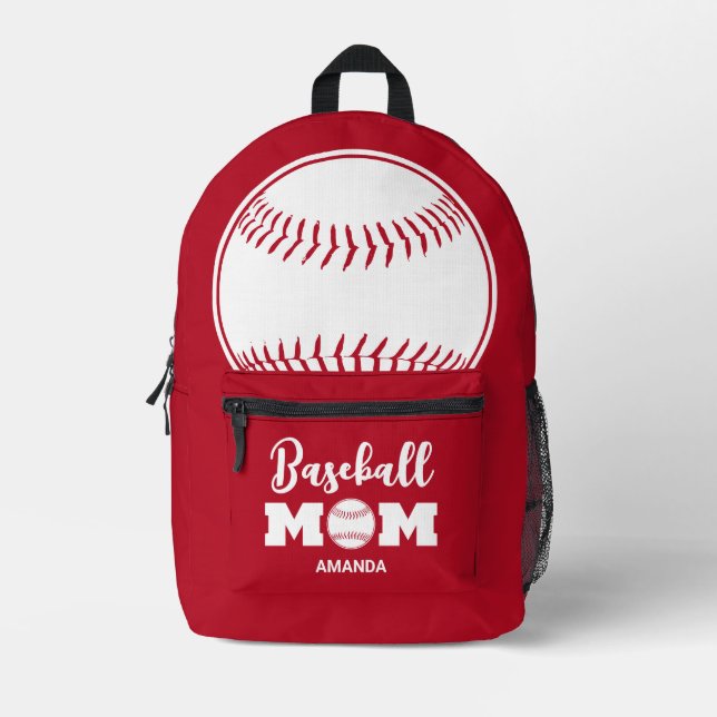 Sac À Dos Imprimé Fête des mères de la maman de baseball personnalis (Recto)