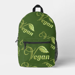 Sac À Dos Imprimé Feuille de logo Vegan