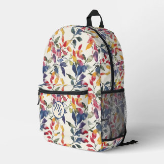 Sac À Dos Imprimé Feuilles aquarelle