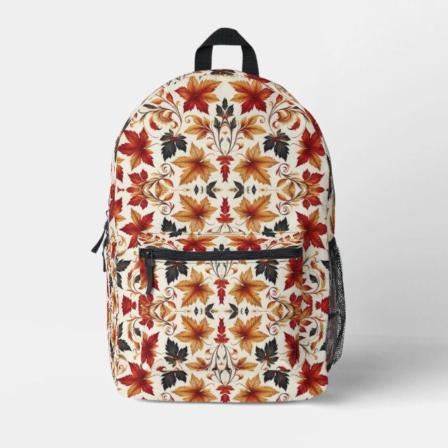 Sac À Dos Imprimé Feuilles d'Automne (Recto)