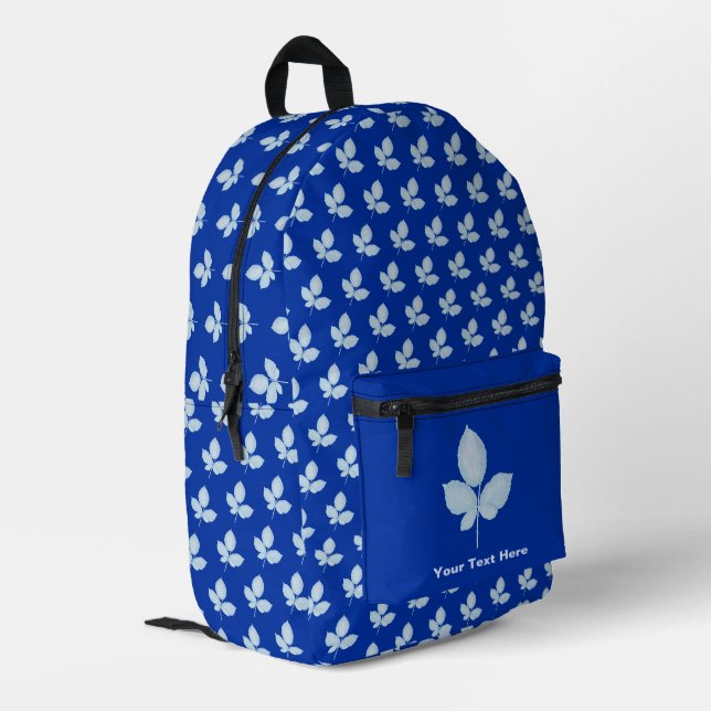 Sac À Dos Imprimé Feuilles de brique d'impression Cyano (Coin arrière gauche)