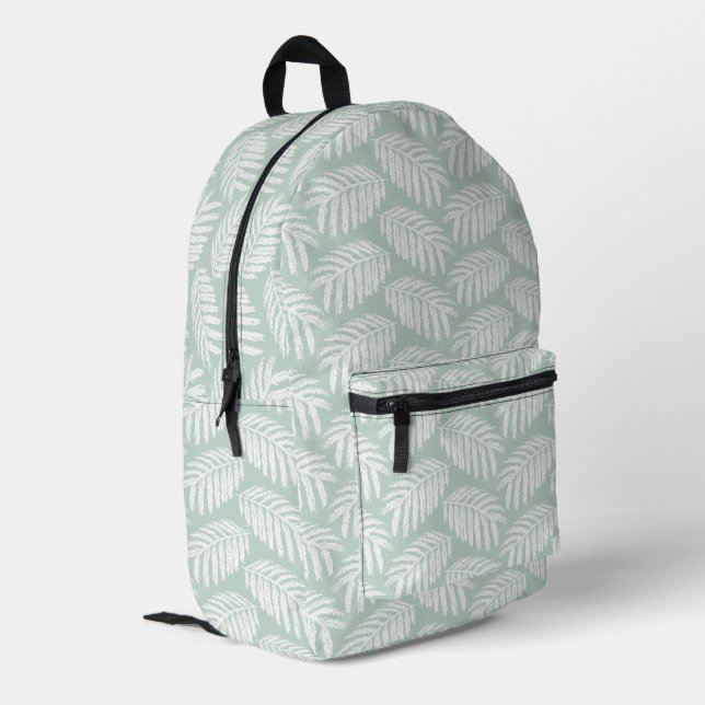 Sac À Dos Imprimé Feuilles verts tropicaux (Coin arrière gauche)