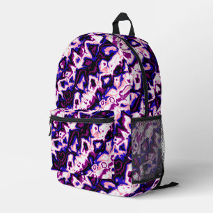 Sac À Dos Imprimé Fidèle Bohème Rétro Marbré Rayures Fierté Genderfl
