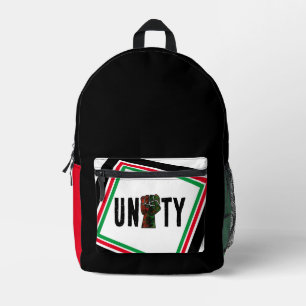 Sac À Dos Imprimé fierté noire drapeau rouge vert poing panafricain