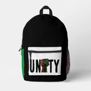Sac À Dos Imprimé fierté noire drapeau rouge vert poing panafricain