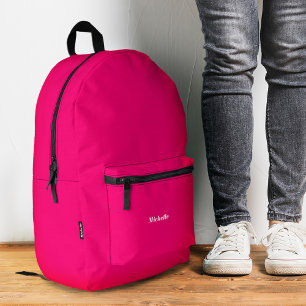 Sac À Dos Imprimé Fille Élégante Neon Hot Rose Moderne À L'École