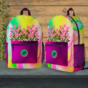 Sac À Dos Imprimé Filles de retour à l'école colorées et personnalis