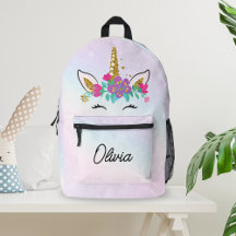 Filles Mignon Licorne Et Arc-en-ciel Aquarelle Per