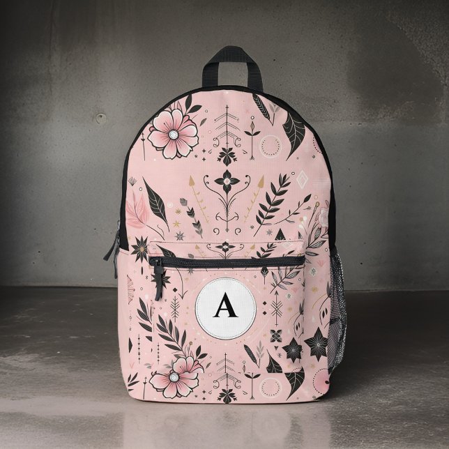 Sac À Dos Imprimé filles stylisées joli monogramme enfants d'école n (Créateur téléchargé)