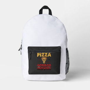 Sac À Dos Imprimé Films d'horreur Pizza Halloween Crâne Chauves-sour