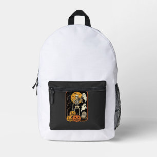 Sac À Dos Imprimé Fitness Halloween squelette fantôme citrouille Wor