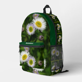 Sac À Dos Imprimé Fleabane sauvage Fleurs de marguerite Nature Perso