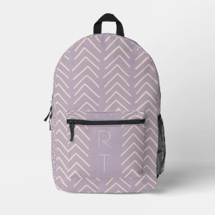 Sac À Dos Imprimé Flèches géométriques mignonnes pourpres Monogramme