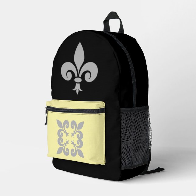 Sac À Dos Imprimé Fleur de Lys (Coin arrière droit)