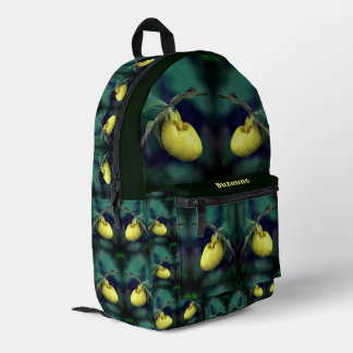 Sac À Dos Imprimé Fleur d'orchidée à chlipper jaune personnalisée