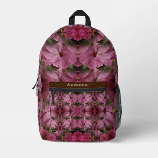 Sac À Dos Imprimé Fleur Hibiscus Multiplié Vintage Personnalisé