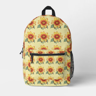 Sac À Dos Imprimé Fleur orange