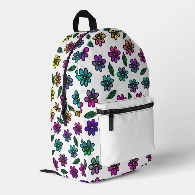 Sac À Dos Imprimé Fleur Pop Color (Coin arrière gauche)