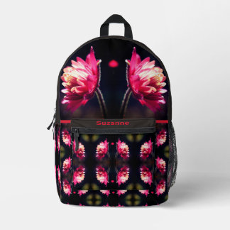 Sac À Dos Imprimé Fleur Rouge Dans Sunlight Abstrait Personnalisé