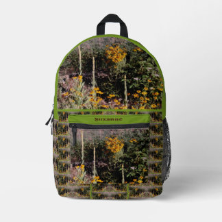 Sac À Dos Imprimé Fleur sauvage Mullein Daisies Peinture personnalis