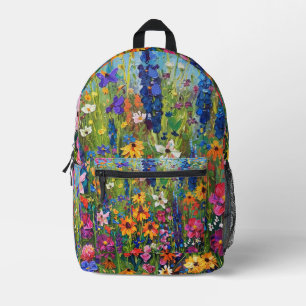 Sac À Dos Imprimé Fleur sauvage peinture sur terrain