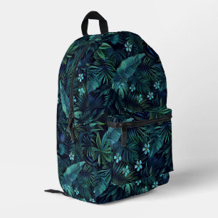 Sac À Dos Imprimé Fleurs bleues Feuilles tropicales
