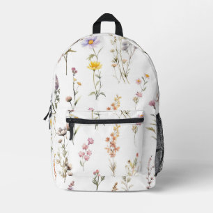 Sac À Dos Imprimé Fleurs colorées, Fleurs sauvages, Fleurs de Jardin