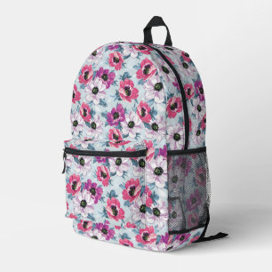 Sac À Dos Imprimé Fleurs couleur élégante motif sur bleu
