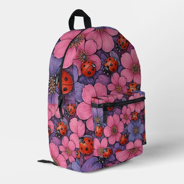 Sac À Dos Imprimé Fleurs de coccinelle (Coin arrière gauche)