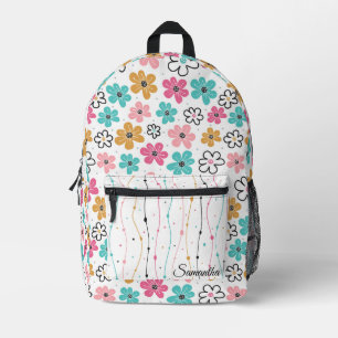 Sac À Dos Imprimé Fleurs de gribouillis