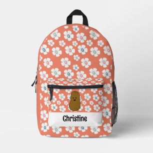 Sac À Dos Imprimé Fleurs de marguerite saumon rose brun pomme de ter