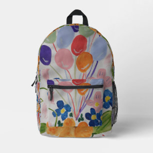 Sac À Dos Imprimé Fleurs et ballons