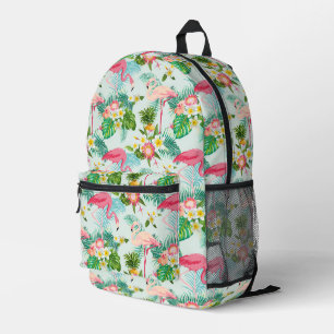 Sac À Dos Imprimé Fleurs Et Oiseaux Tropicaux
