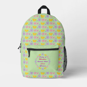 Sac À Dos Imprimé Fleurs et papillons de la Fête des mères