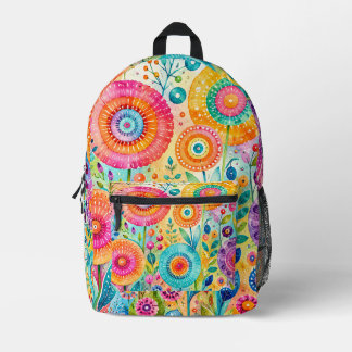 Sac À Dos Imprimé Fleurs Fantaisistes