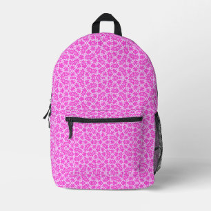 Sac À Dos Imprimé Fleurs Fuchsia