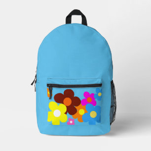 Sac À Dos Imprimé Fleurs joyeuses bleu ciel pâle