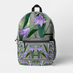 Sac À Dos Imprimé Fleurs Lys violettes délicates personnalisées