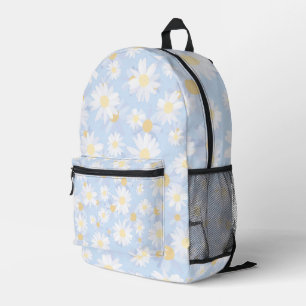 Sac À Dos Imprimé Fleurs marguerites Bleues Classiques