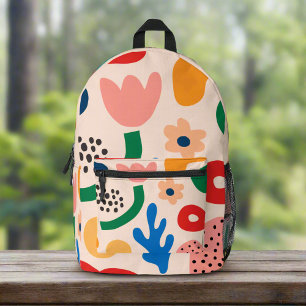 Sac À Dos Imprimé Fleurs mignonnes Abstrait coloré Motif Rainbow