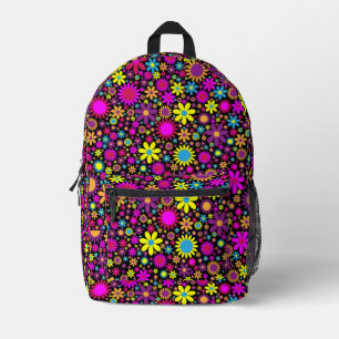 Sac À Dos Imprimé Fleurs psychédéliques dynamiques en Bloom-67566