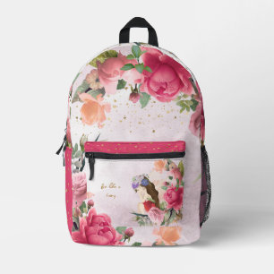 Sac À Dos Imprimé Fleurs Roses Et Fées Filles