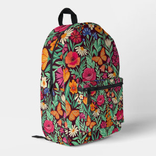 Sac À Dos Imprimé Fleurs sauvages scandinaves Monarque Art abstrait