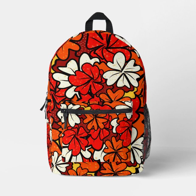 Sac À Dos Imprimé Floraison d'automne (Recto)